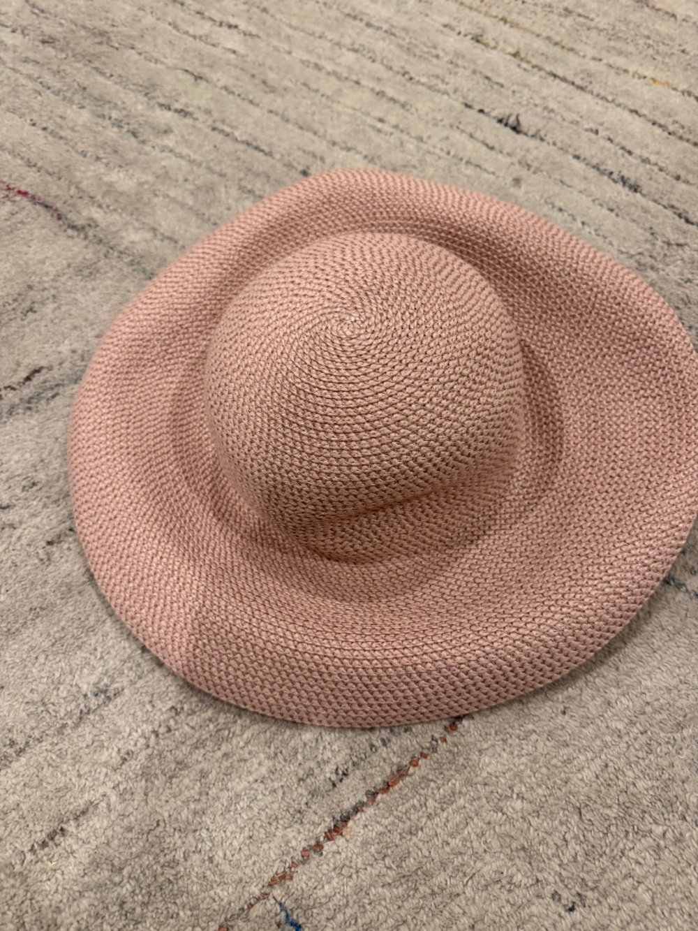 Eric Javits Pink Wide Brim Sun Hat UPF 50+ Designer Straw Hat
